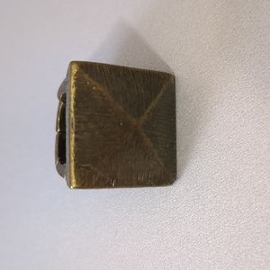 Bar III Large Square Stretch Ring,  Antique Bronze
